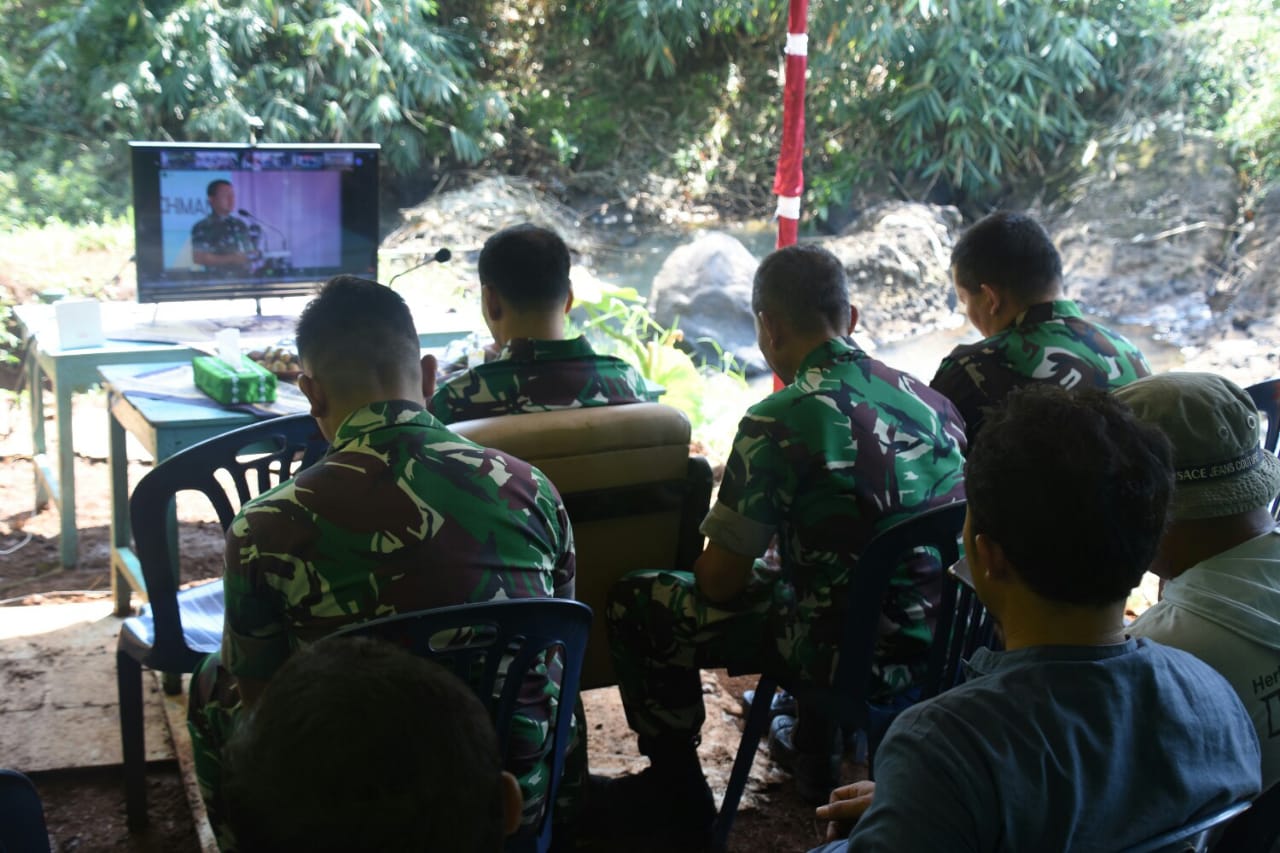 Program TNI AD Manunggal Air Bersih, Danrem 073/MKT Ikuti Vidio Conference Kasad